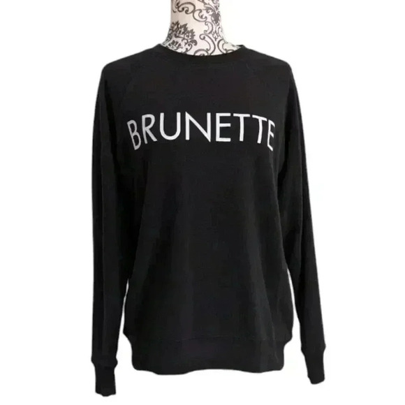 Brunette the Label Brunette Classic Sweatshirt Women's S/M Effortless Casual - Picture 2 of 14